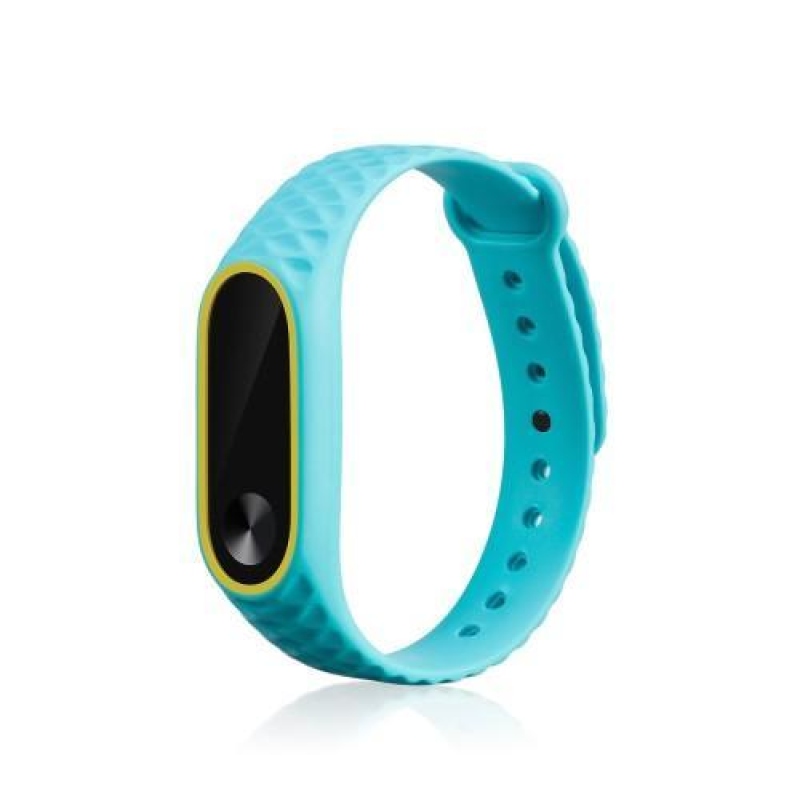 Rhomb gél pánt a Xiaomi Mi Band 2 készülékhez - sárga és kék színben
