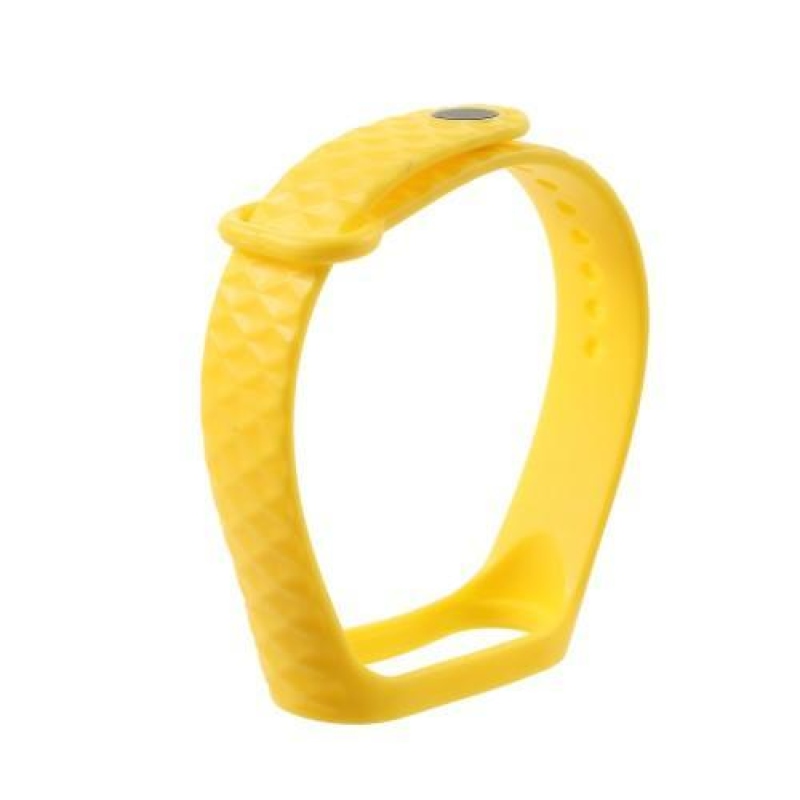 Rhomb gél szíj a Xiaomi Mi Band 3 készülékhez - sárga