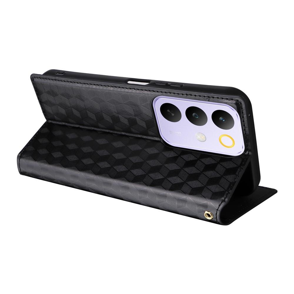 Rombusz könyvtáska a Realme C83 készülékhez - fekete