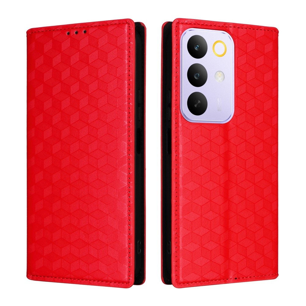 Rombusz könyvtáska a Realme C83 készülékhez - piros