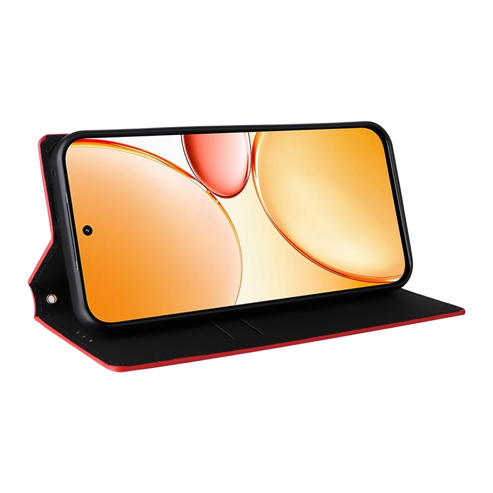 Rombusz könyvtáska a Realme C83 készülékhez - piros