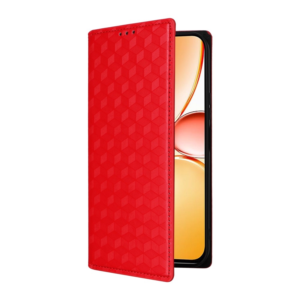 Rombusz könyvtáska a Realme C83 készülékhez - piros