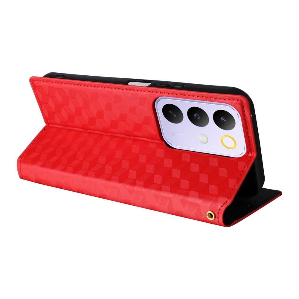 Rombusz könyvtáska a Realme C83 készülékhez - piros