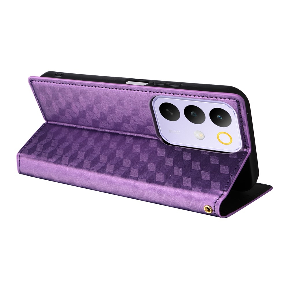 Rombusz könyvtáska a Realme C83 készülékhez - lila