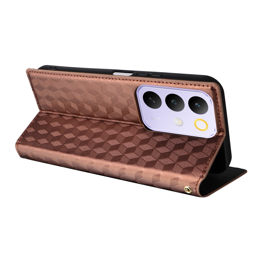 Rombusz könyvtáska a Realme C83 készülékhez - barna