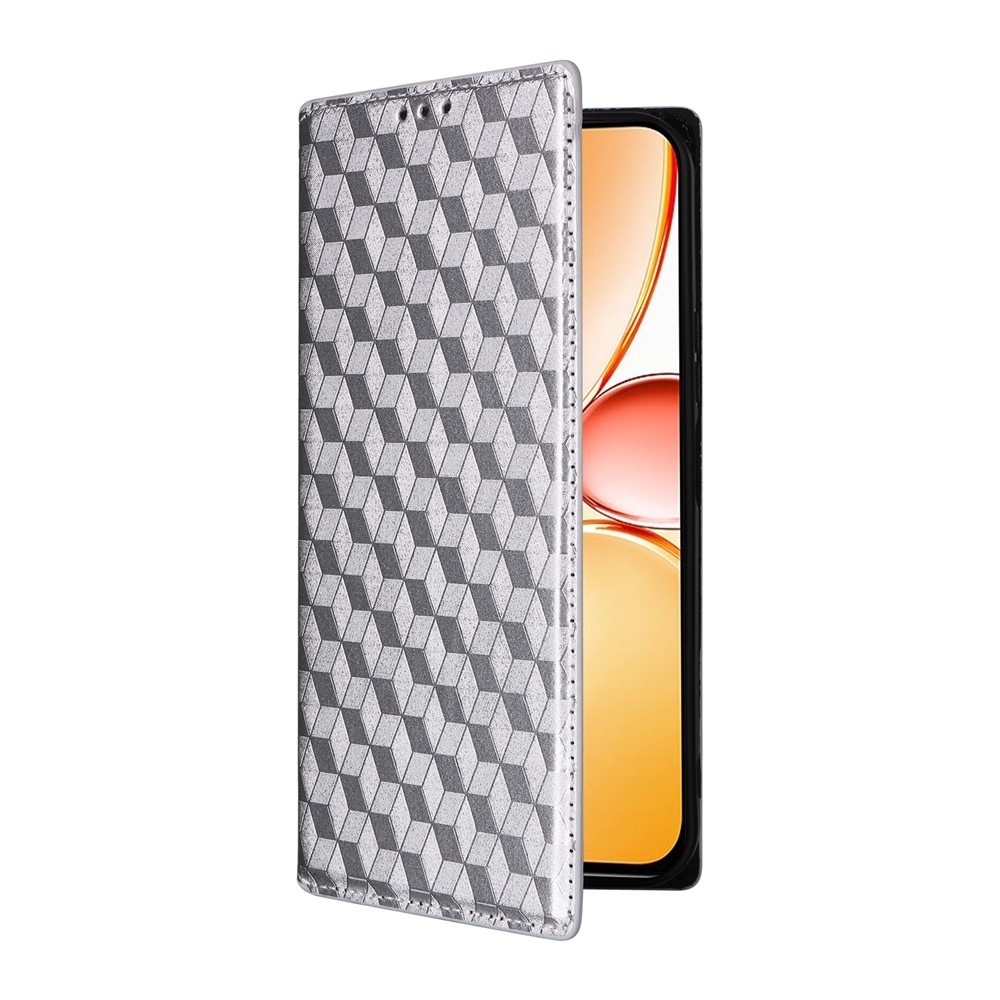 Rhombus könyvtáska a Realme C83 készülékhez - ezüst