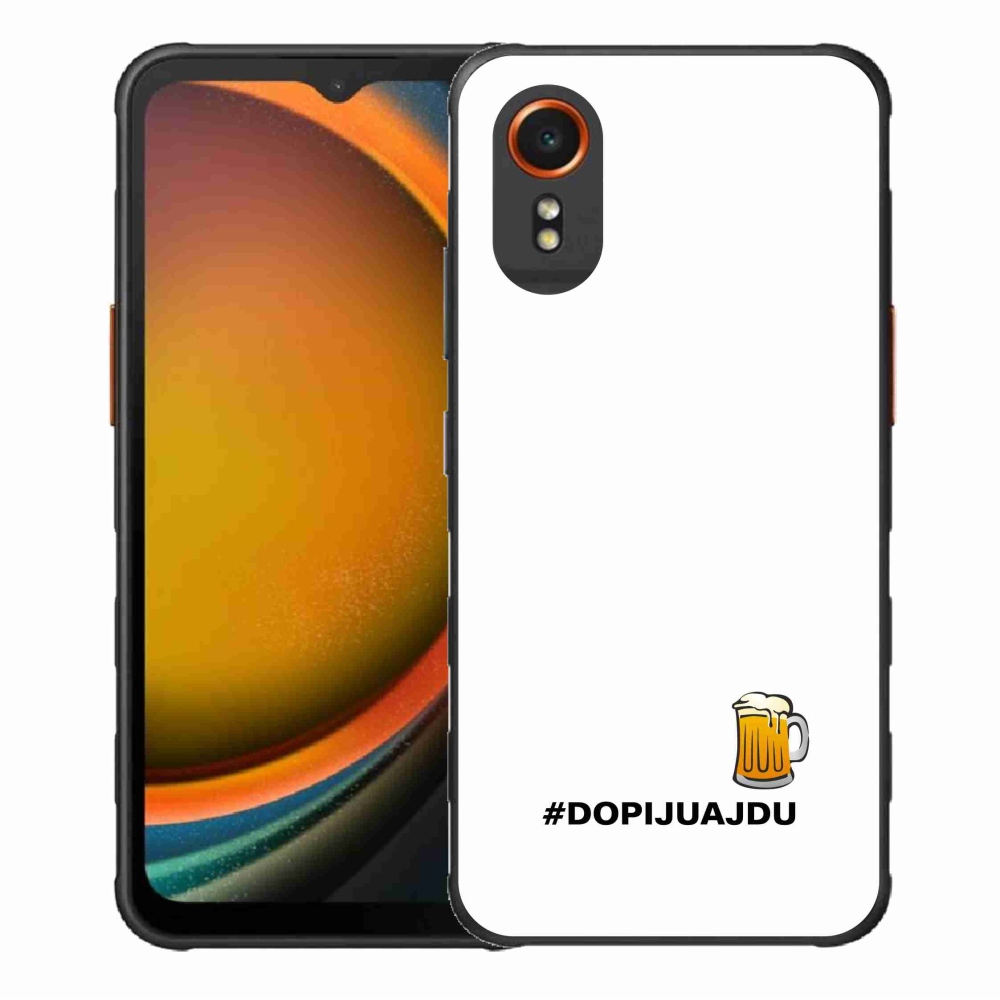 Gél borító mmCase Samsung Galaxy Xcover 7 - sör motívum 1 fehér háttérrel
