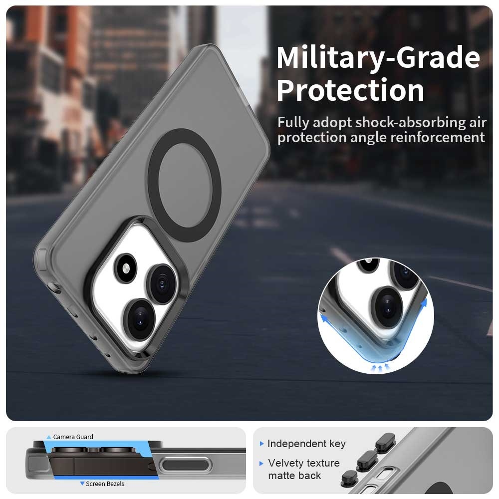 Candy zselés tok MagSafe-val Xiaomi Redmi Note 14 5G - fekete