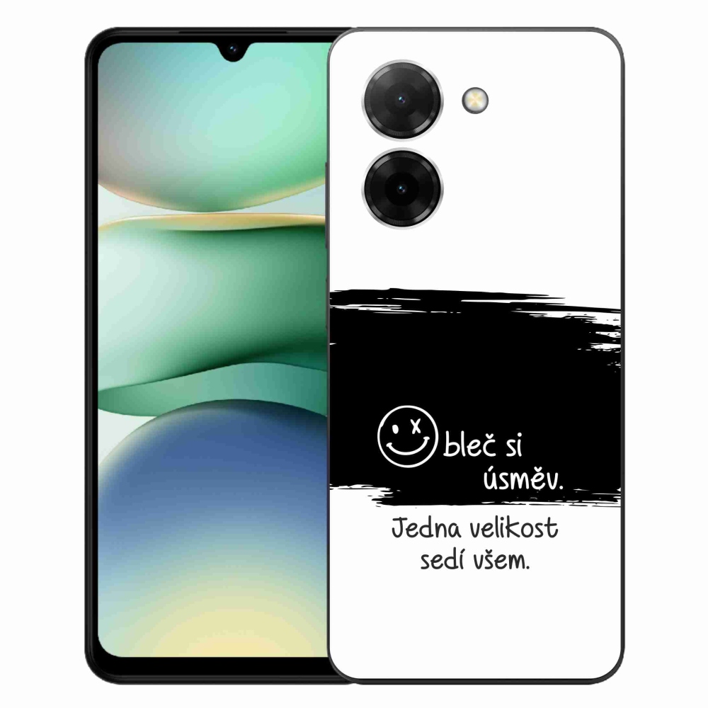 Gél borító mmCase a Xiaomi Redmi A5 (171.7x77.8x8.3mm) - vicces szöveg 8 fekete és fehér háttérrel