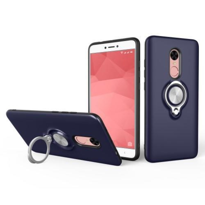 Gyűrűs hibrid tartós tok Xiaomi Redmi Note 4X-hez - kék