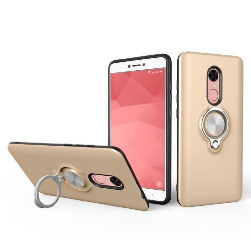 Gyűrűs hibrid tartós tok Xiaomi Redmi Note 4X-hez - arany színben
