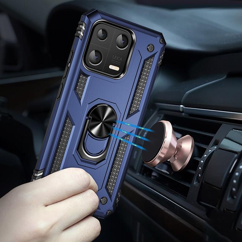 Gyűrűs tartós hibrid borítás fogantyúval Xiaomi 13 - kék