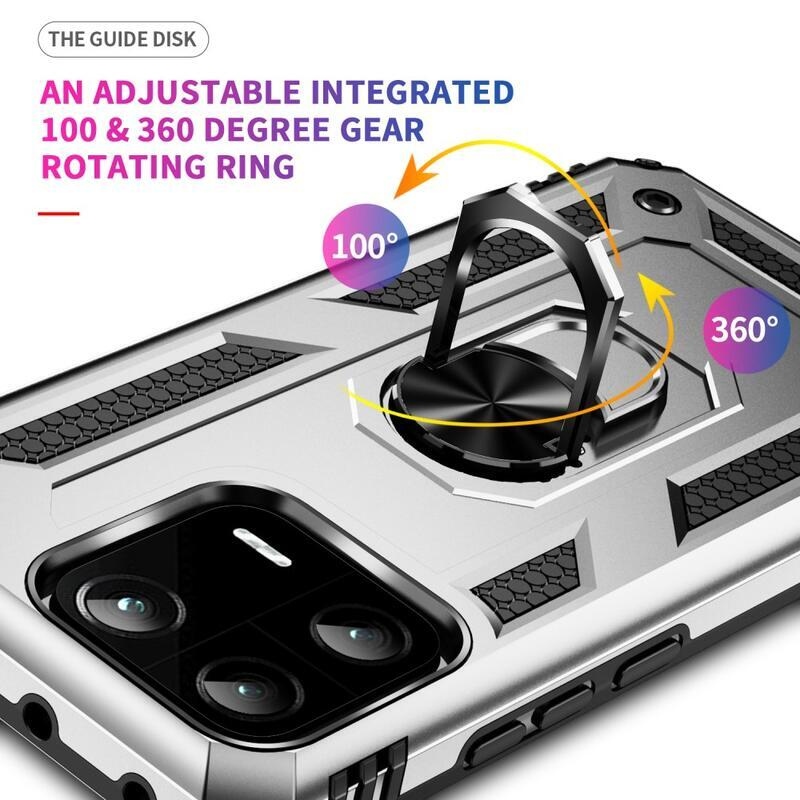 Gyűrűs tartós hibrid borítás fogantyúval a Xiaomi 13 Pro-hoz - ezüst