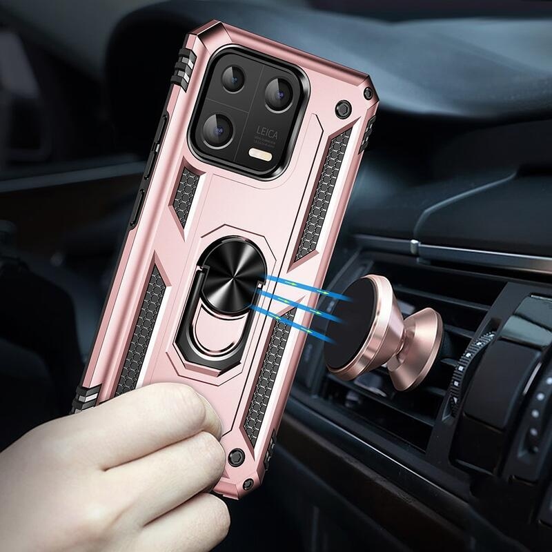 Gyűrű tartós hibrid borítás fogantyúval a Xiaomi 13-hoz - rózsaarany