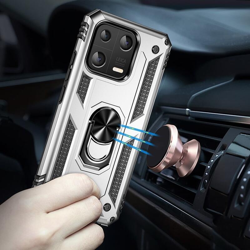 Gyűrű tartós hibrid borítás fogantyúval Xiaomi 13 - ezüst