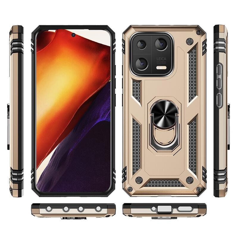 Gyűrű tartós hibrid borítás fogantyúval a Xiaomi 13-ra - arany