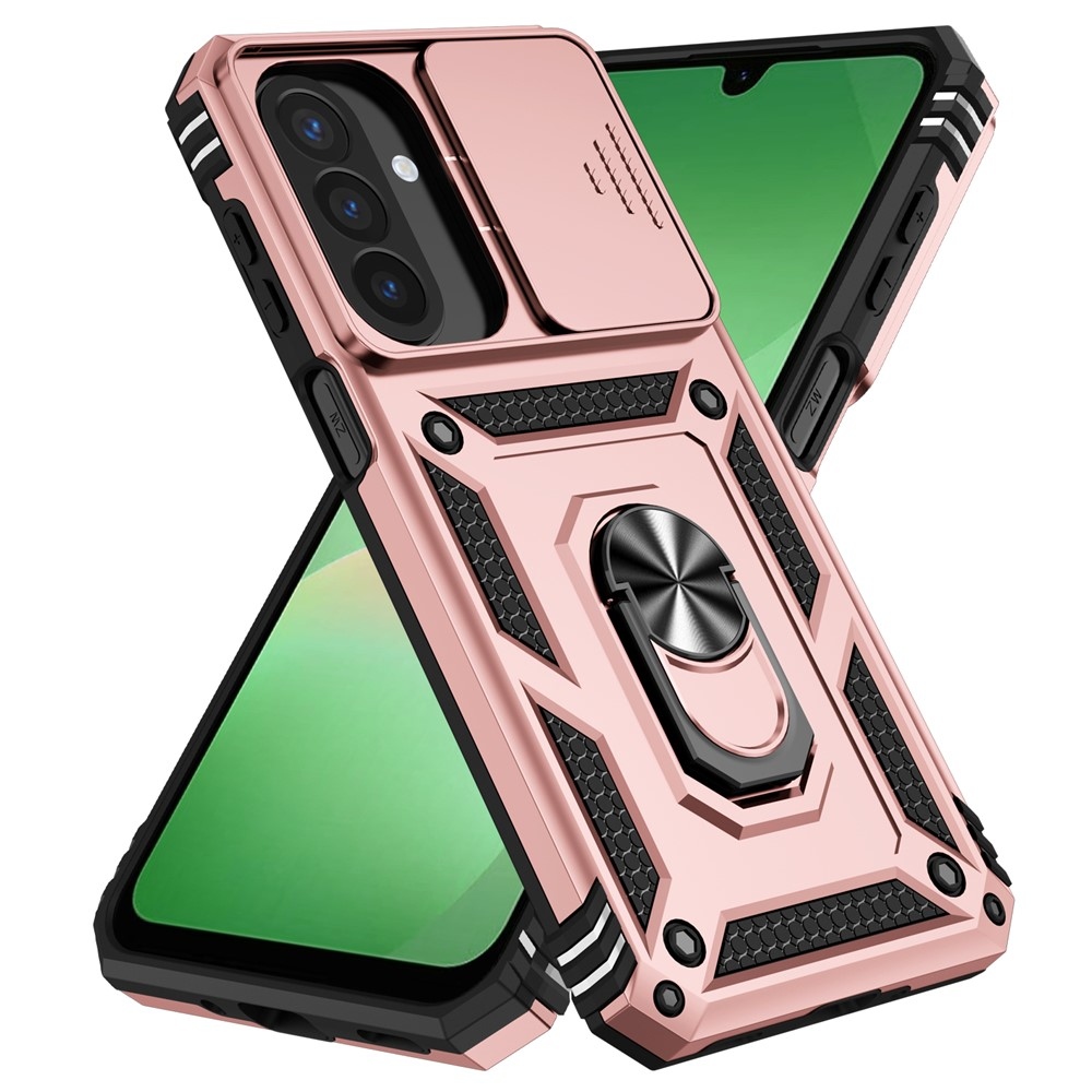 Gyűrűálló hibrid borítás ujjmarkolattal Samsung Galaxy A27-re - rózsa arany