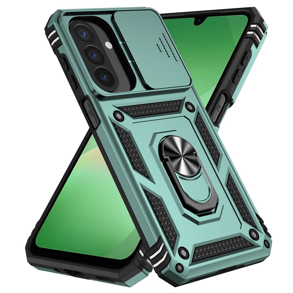 Gyűrűálló hibrid borítás ujjbeggyel Samsung Galaxy A27 készülékhez - zöld