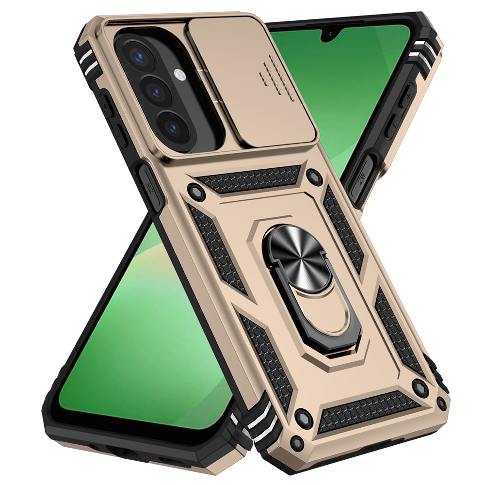 Gyűrűálló hibrid borítás ujjbeggyel a Samsung Galaxy A27 készülékre - arany színben