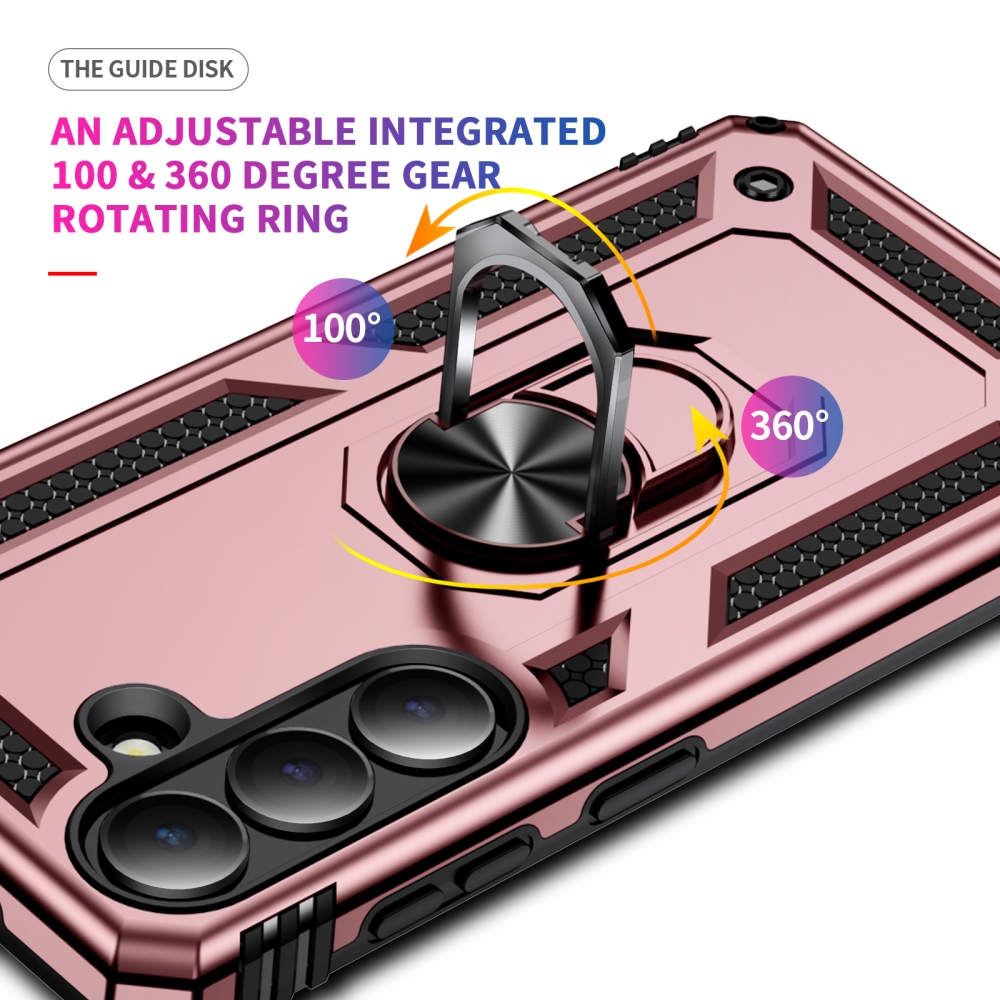 Gyűrűálló hibrid borítás ujjmarkolattal Samsung Galaxy S26+ készülékhez - rózsaarany