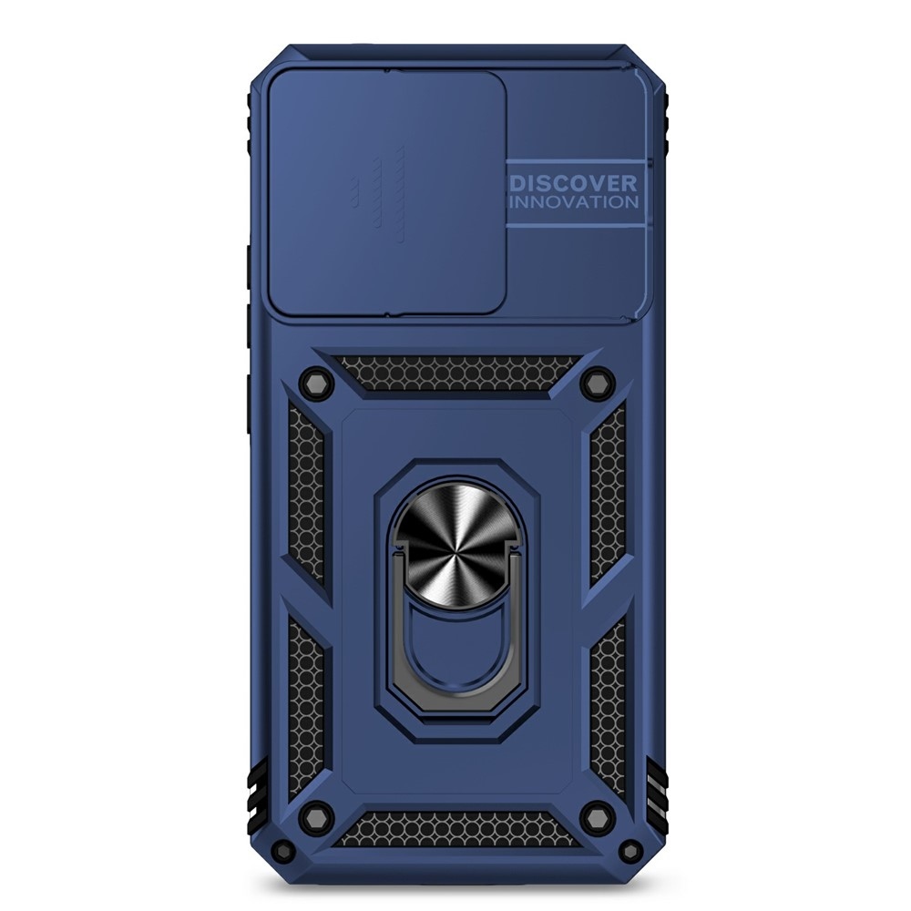 Gyűrűálló hibrid borítás ujjmarkolattal Xiaomi 15T-hez - kék