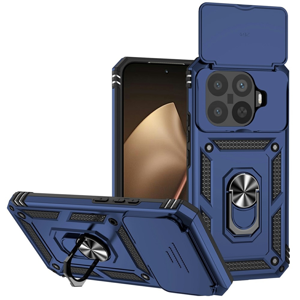 Gyűrűálló hibrid borítás ujjmarkolattal Xiaomi 15T Pro-hoz - kék