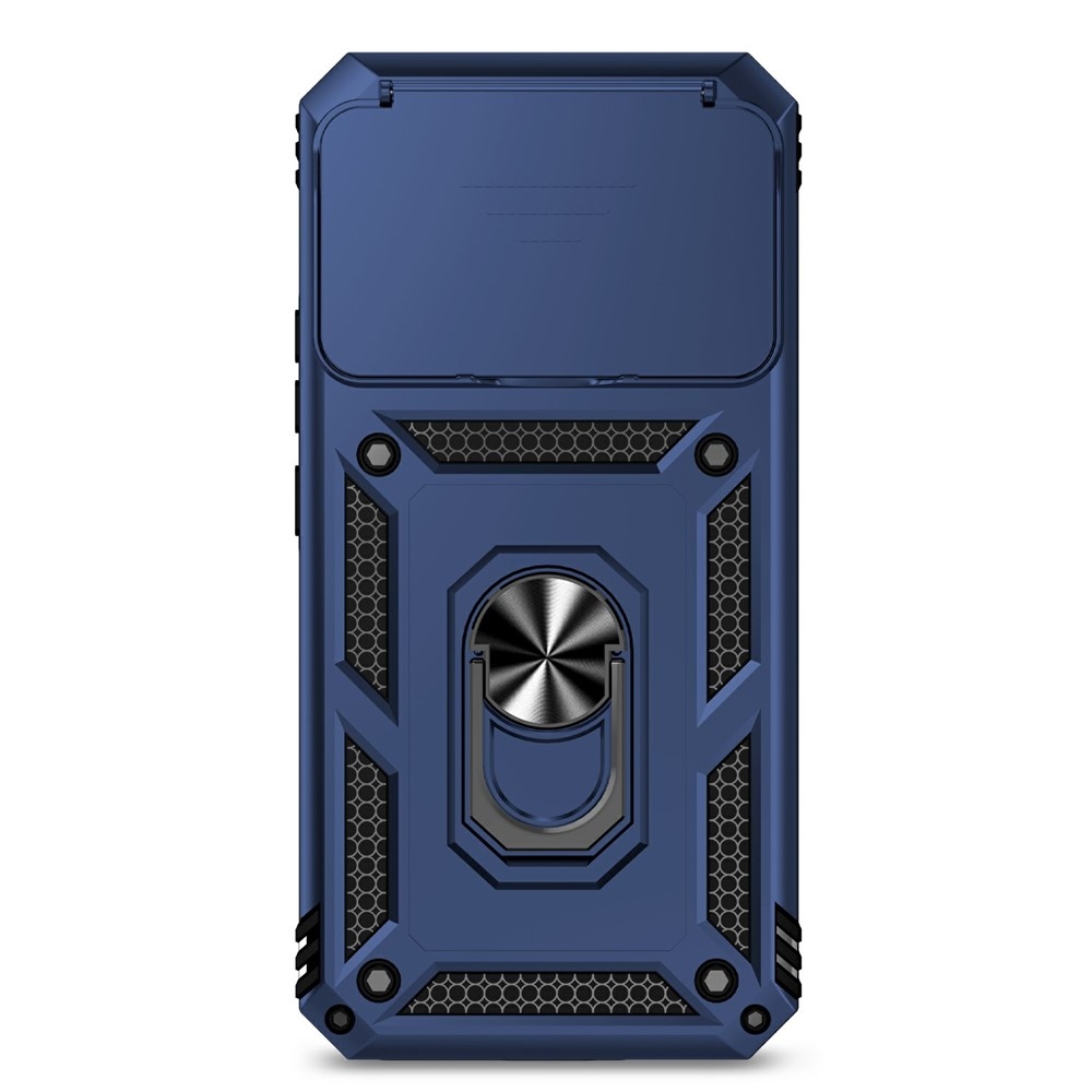 Gyűrűálló hibrid borítás ujjmarkolattal Xiaomi 15T Pro-hoz - kék