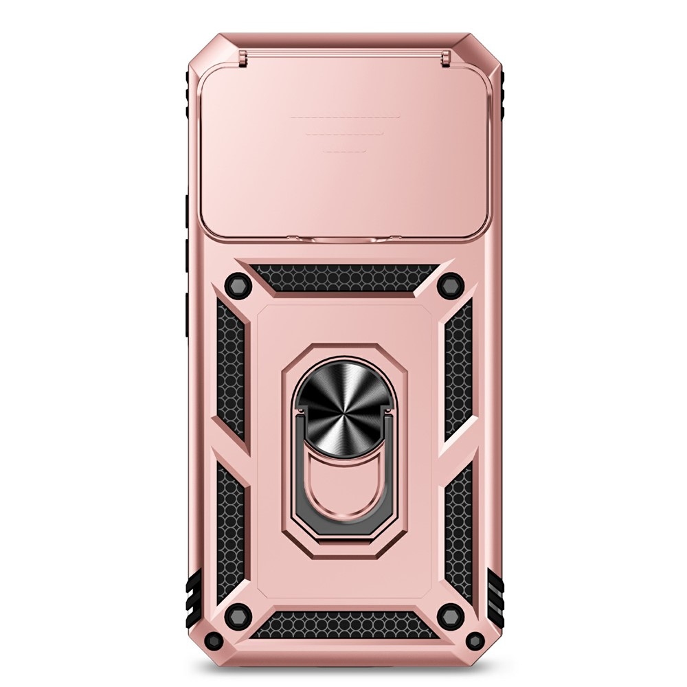 Gyűrűálló hibrid borítás ujjmarkolattal Xiaomi 15T Pro-hoz - rózsaarany