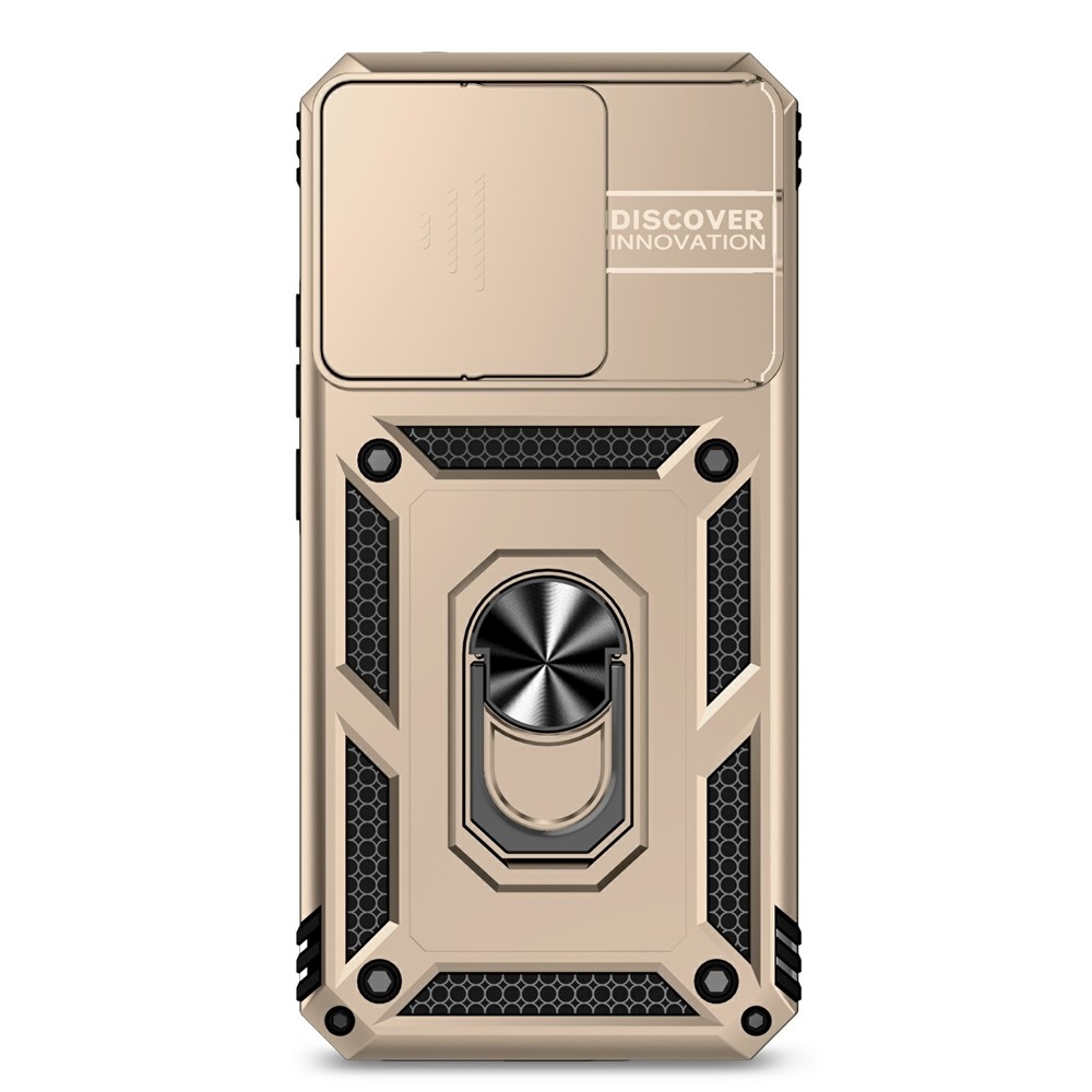 Gyűrűálló hibrid borítás ujjmarkolattal Xiaomi 15T-hez - arany színű