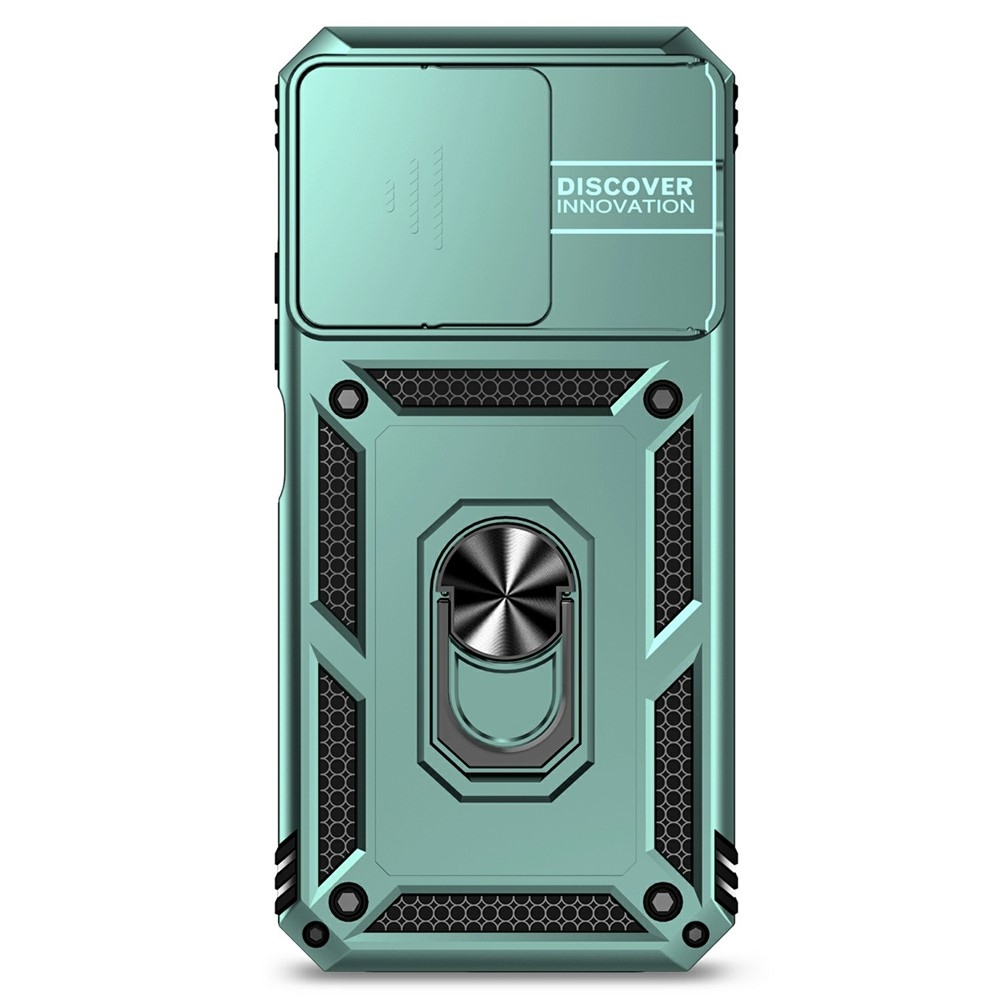 Gyűrűálló hibrid borítás ujjbeggyel Xiaomi Redmi 15C 4G/5G (173mm) - zöld