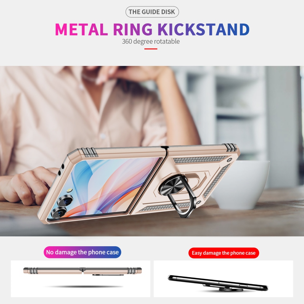Ring strapabíró tok a Samsung Galaxy Z Flip8 5G-hez – bézs