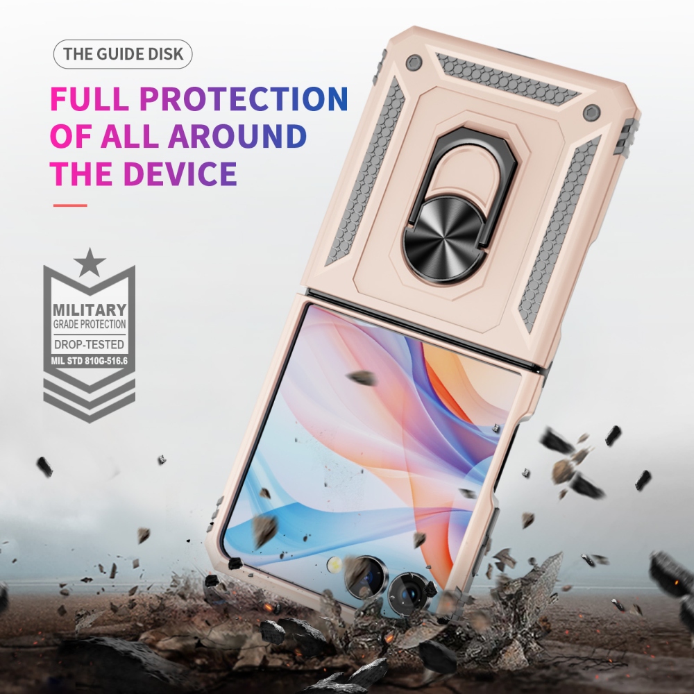 Ring strapabíró tok a Samsung Galaxy Z Flip8 5G-hez – bézs