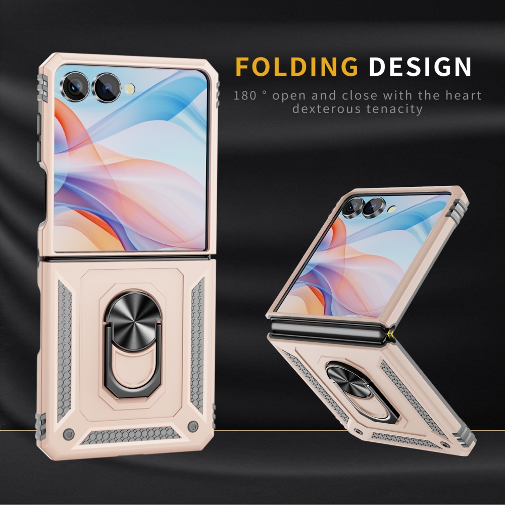 Ring strapabíró tok a Samsung Galaxy Z Flip8 5G-hez – bézs