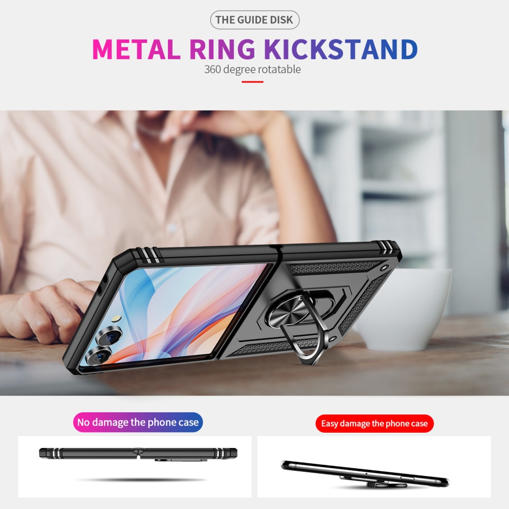 Ring strapabíró tok a Samsung Galaxy Z Flip8 5G-hez – fekete