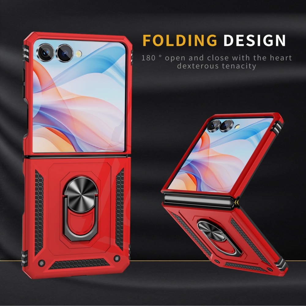 Ring strapabíró tok a Samsung Galaxy Z Flip8 5G-hez – piros