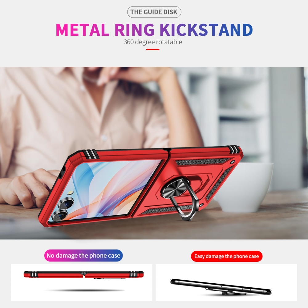 Ring strapabíró tok a Samsung Galaxy Z Flip8 5G-hez – piros