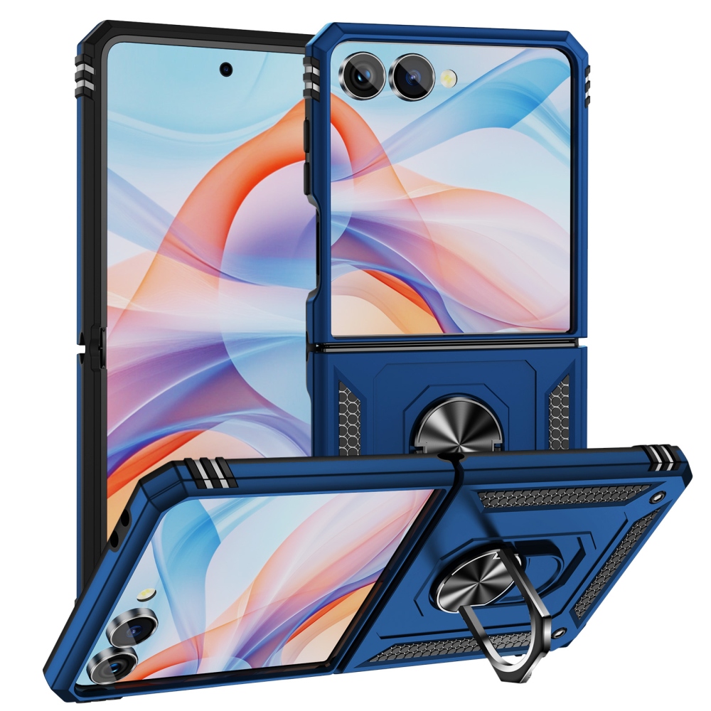 Ring strapabíró tok a Samsung Galaxy Z Flip8 5G-hez – kék