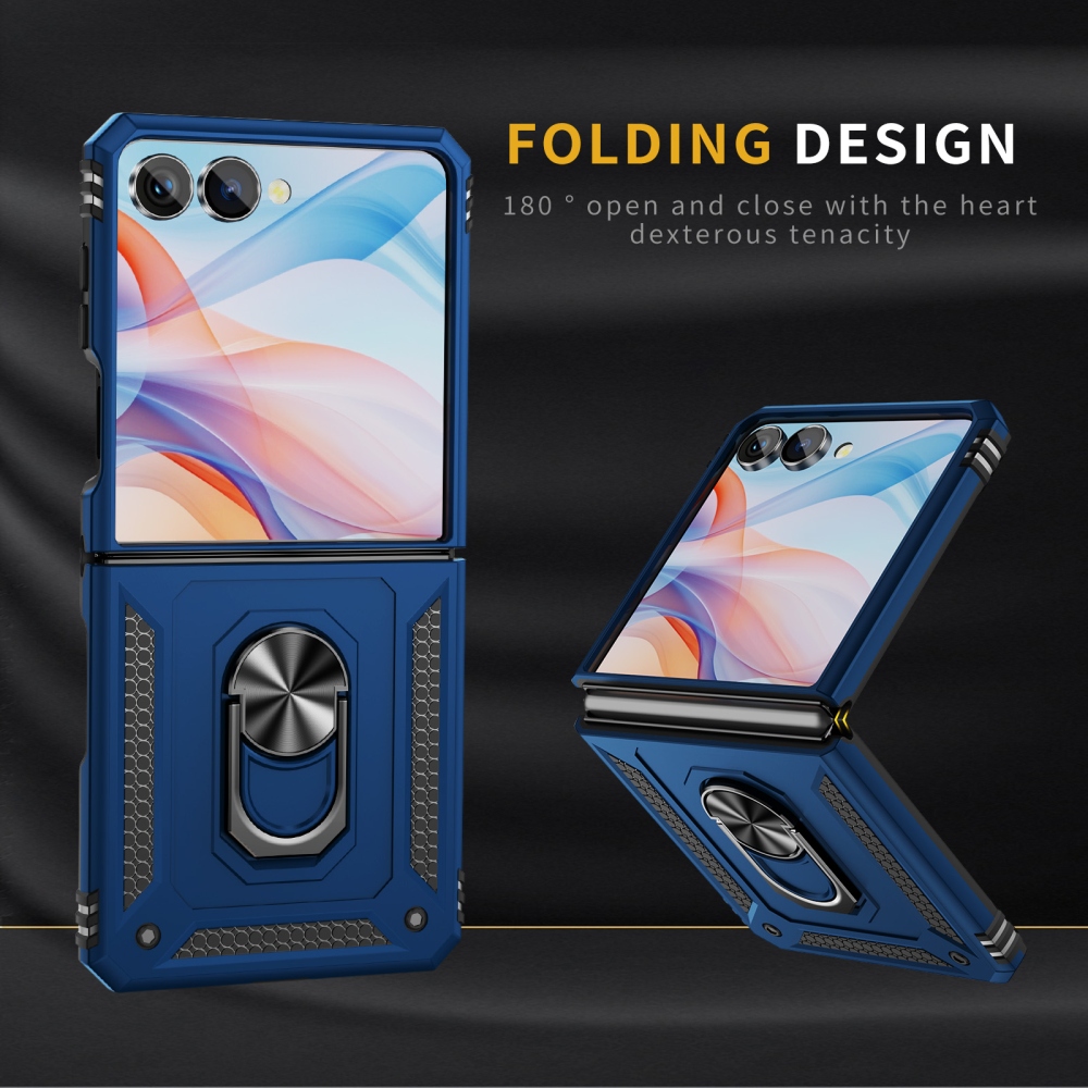 Ring strapabíró tok a Samsung Galaxy Z Flip8 5G-hez – kék
