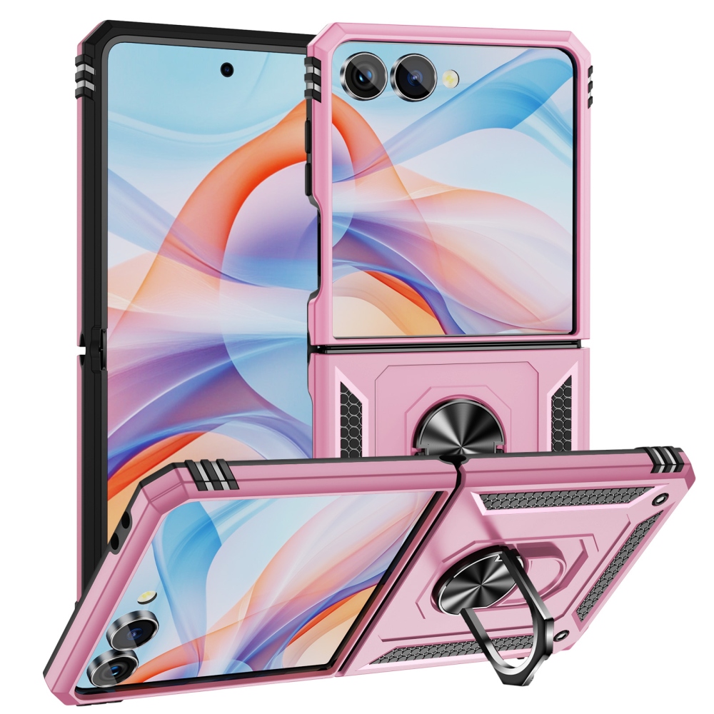 Ring strapabíró tok a Samsung Galaxy Z Flip8 5G-hez – rózsaszín