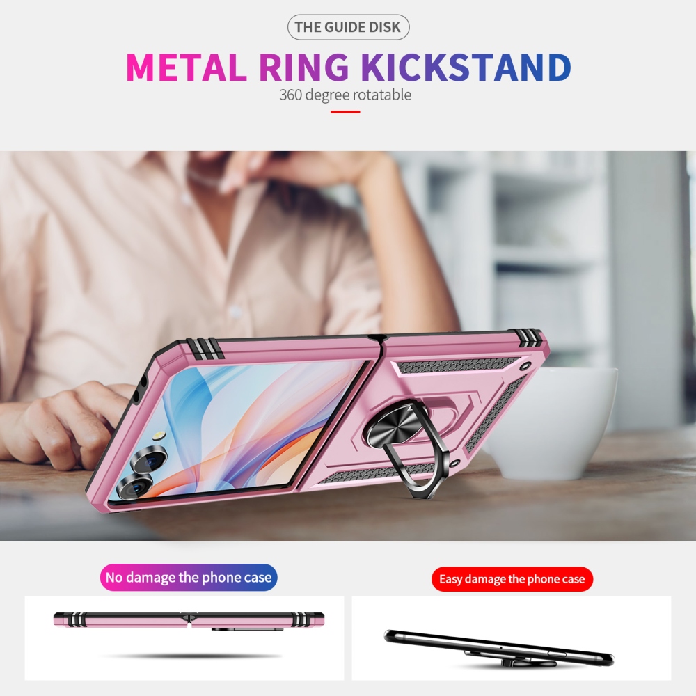 Ring strapabíró tok a Samsung Galaxy Z Flip8 5G-hez – rózsaszín