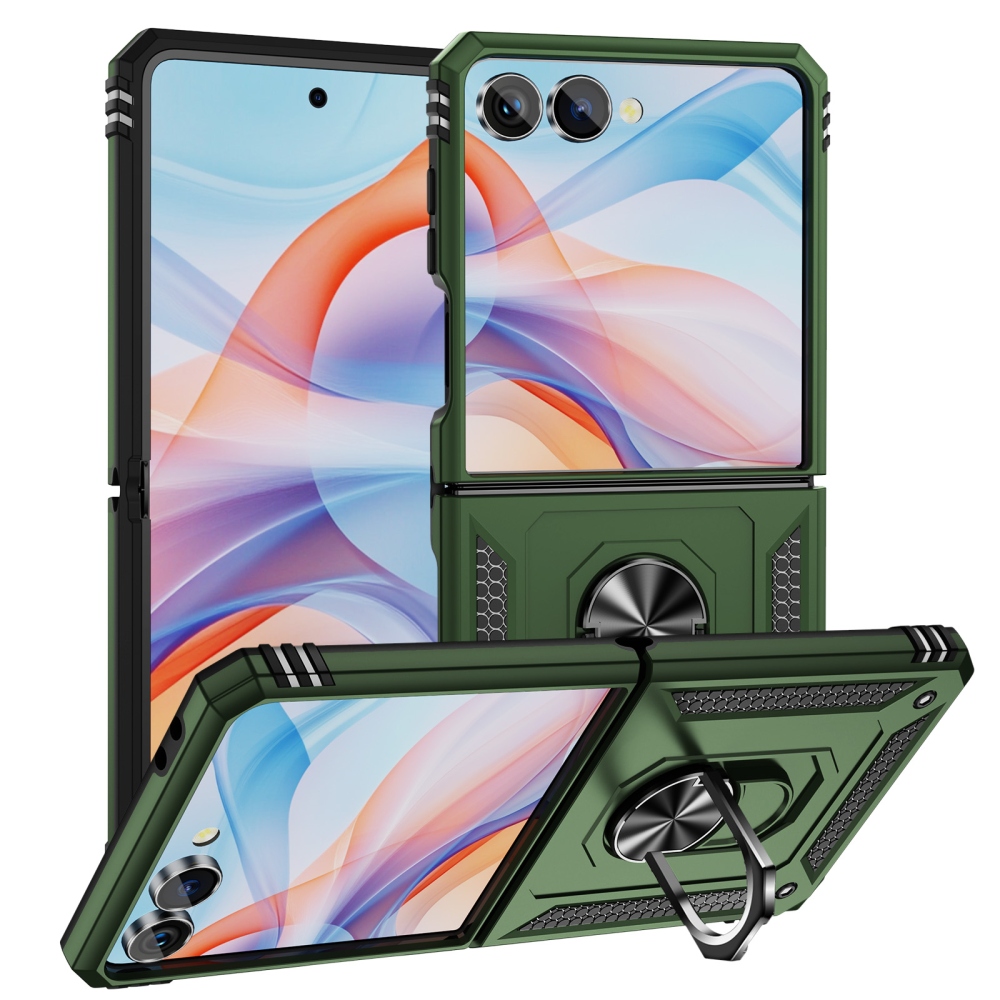 Ring ütésálló tok a Samsung Galaxy Z Flip8 5G-hez – zöld