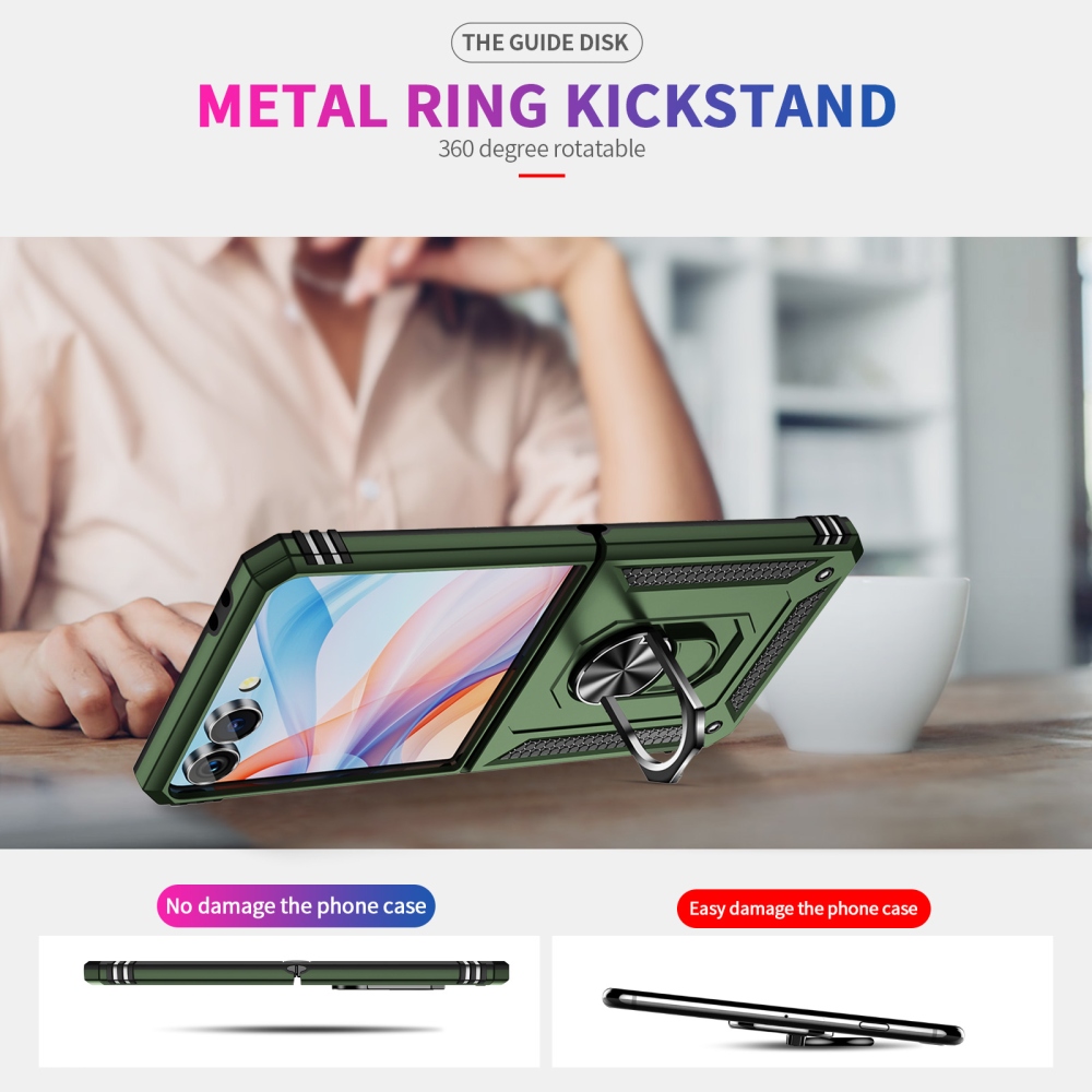 Ring ütésálló tok a Samsung Galaxy Z Flip8 5G-hez – zöld