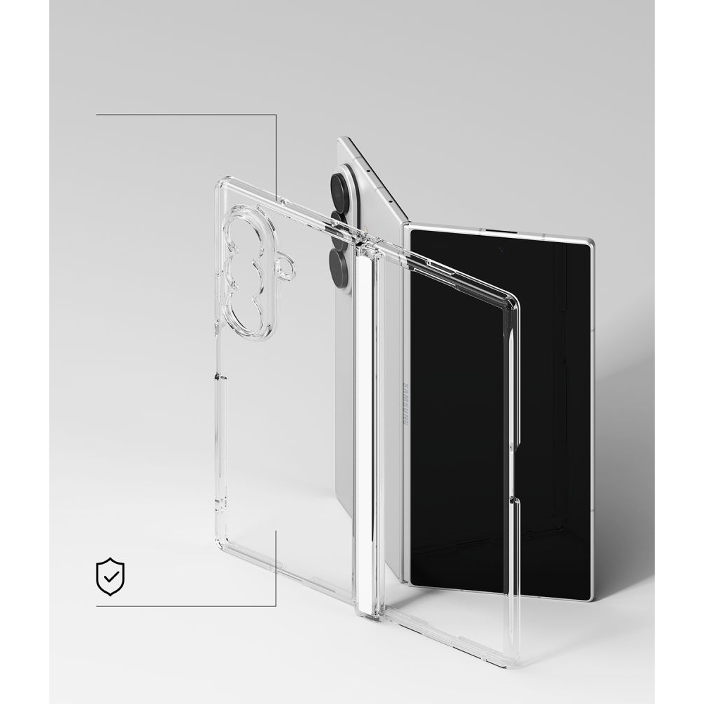 Ringke Fusion Flap tok a Samsung Galaxy Z Fold 8 Ultra-hoz – átlátszó