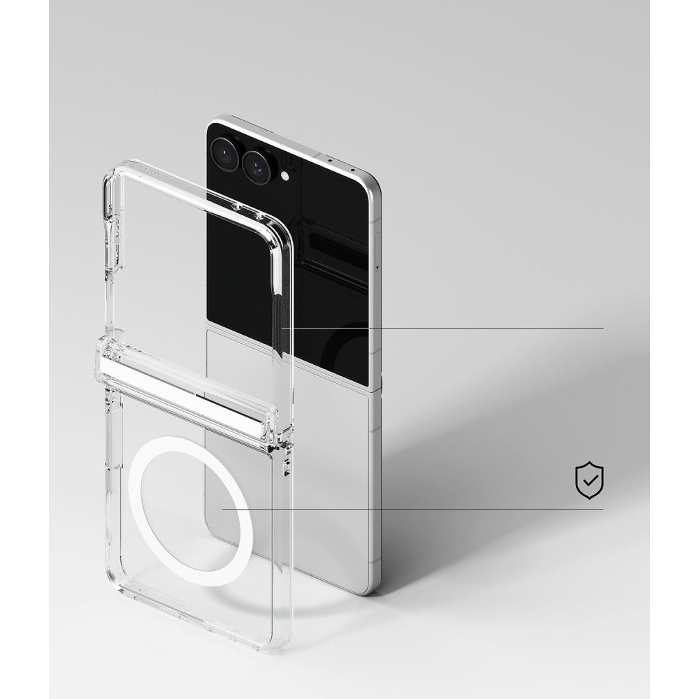 Ringke Fusion Flap tok MagSafe-vel a Samsung Galaxy Z Flip 8-hoz – átlátszó