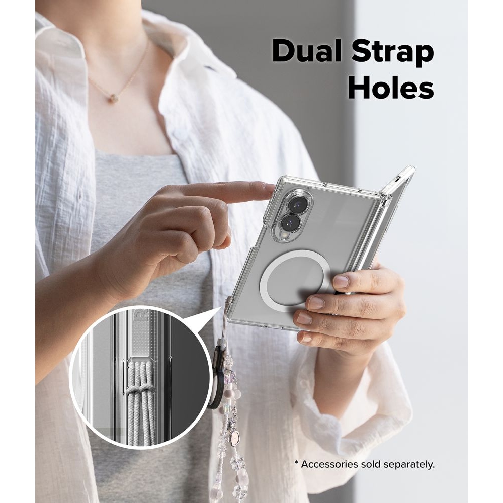 Ringke Fusion Flap tok MagSafe-kompatibilis Samsung Galaxy Z Fold 8-hoz – átlátszó