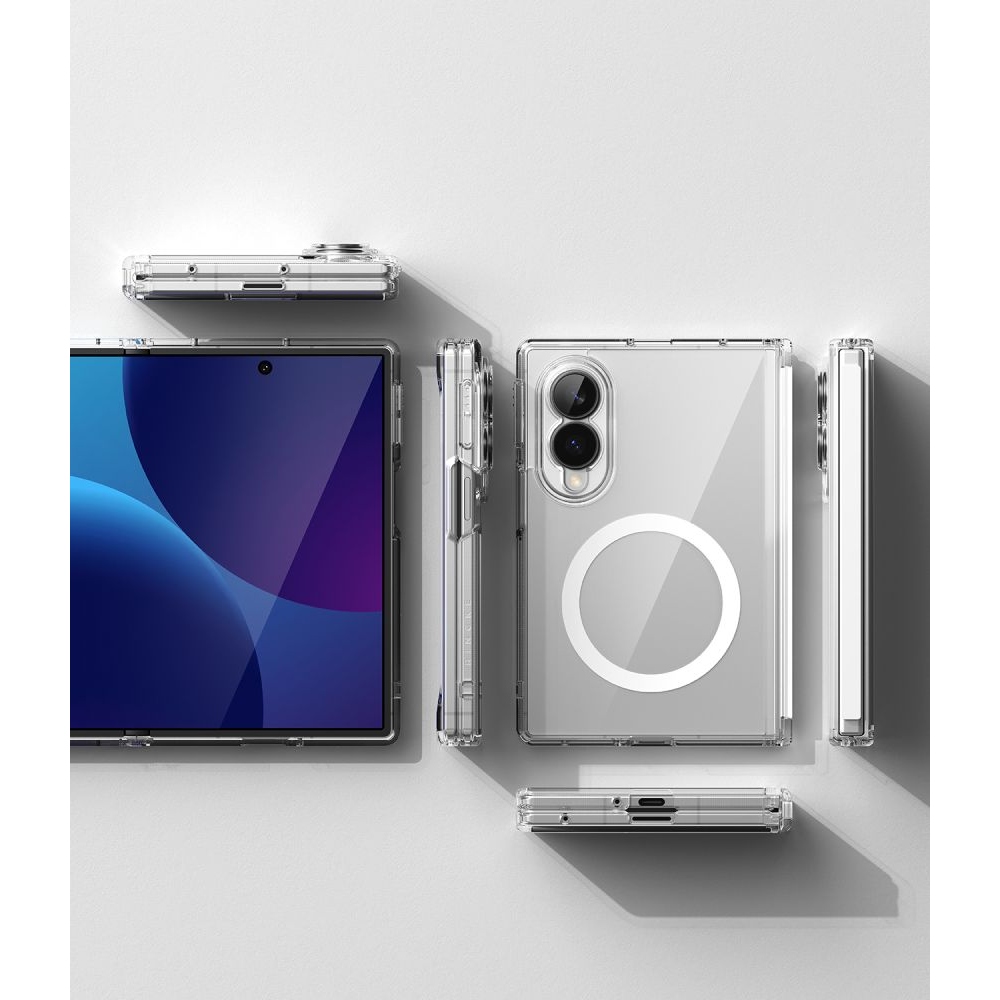 Ringke Fusion Flap tok MagSafe-kompatibilis Samsung Galaxy Z Fold 8-hoz – átlátszó