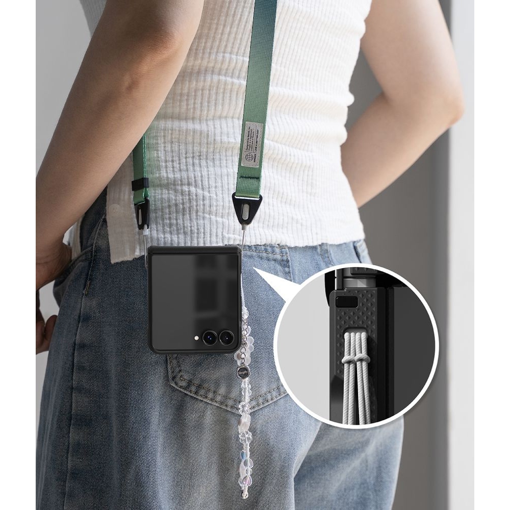 Ringke Onyx Flap tok MagSafe-vel a Samsung Galaxy Z Flip 8-hoz – fekete