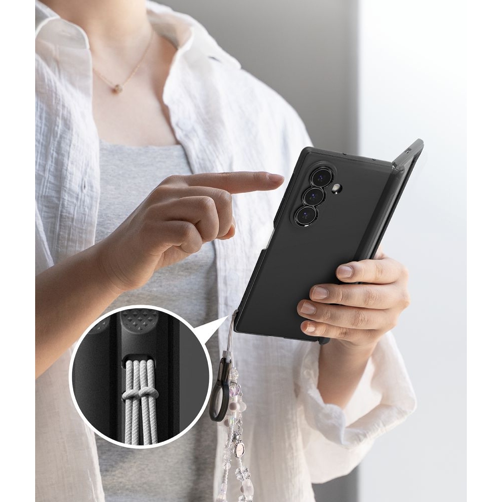 Ringke Onyx Flap tok MagSafe-kompatibilis Samsung Galaxy Z Fold 8 Ultra-hoz – fekete
