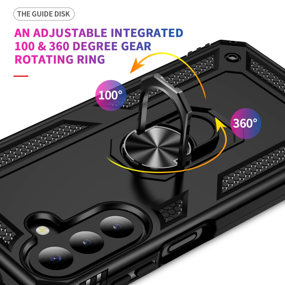 Gyűrűk tartós borítása Samsung Galaxy A27 készülékhez - fekete