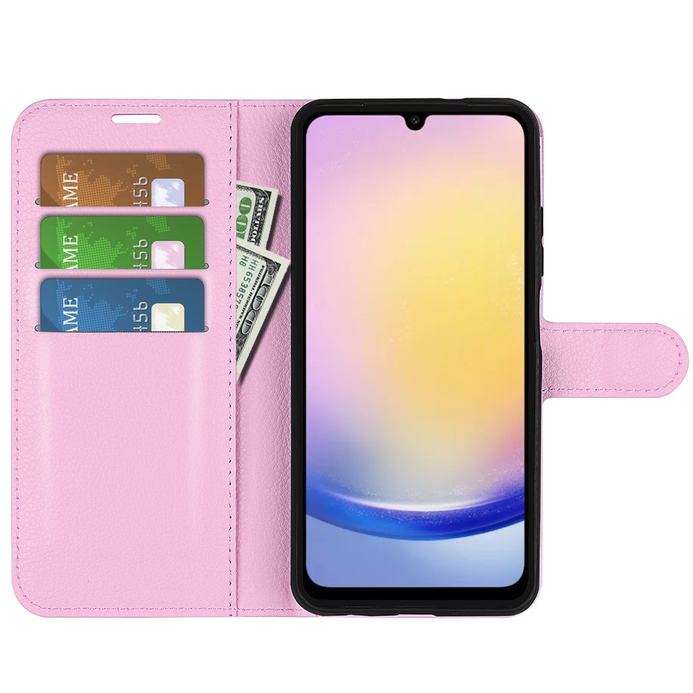 Litchi könyv tok Samsung Galaxy A26 5G - rózsaszínű